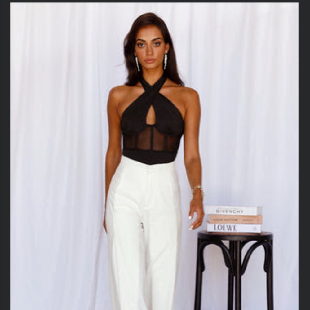 Hello Molly Black Bodysuit